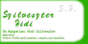 szilveszter hidi business card